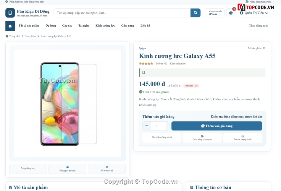 Website Điện Tử PhoneStore,Code Thương Mại,source code      database